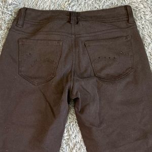 Lee riders Black midrise skinny pant Size 6 Petite Rhinestone pockets